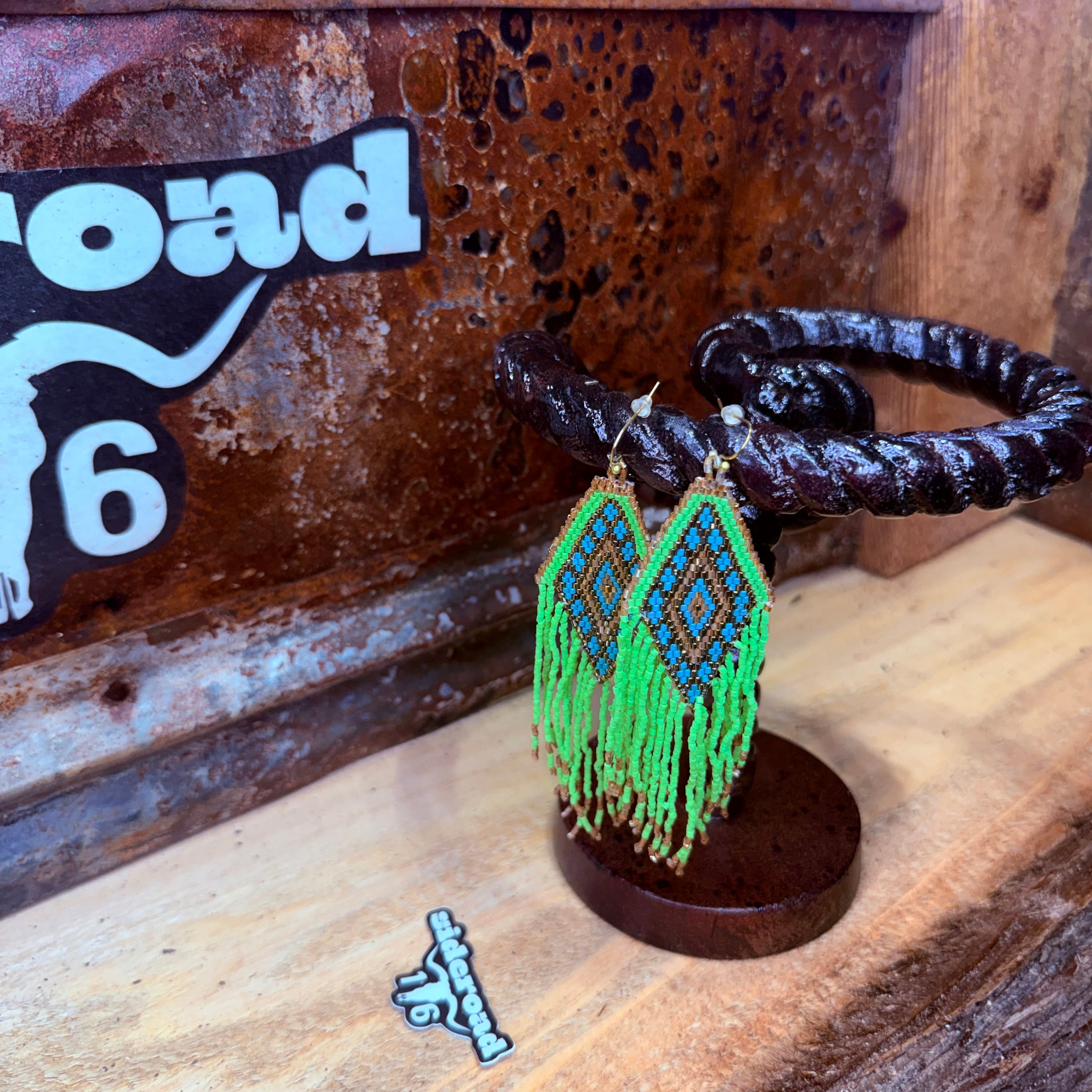 Desert Neon Beaded Earrings