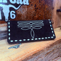 Genuine Suede Boot stitch Wallet