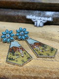 Concho Cowgirl Stud Dangles