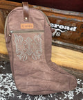 Sunstone Cotton & Leather Boot Bag