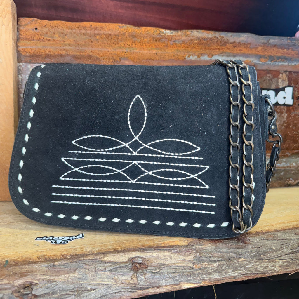 Buckstitch Bandit Suede Bag