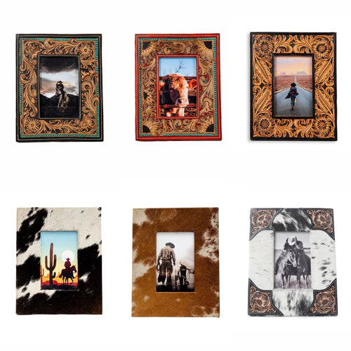 Devine Sunflowers Hand-Tooled Photo Frame