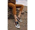 Limited Edition: Cow Print and Leather Tooled Sneakers